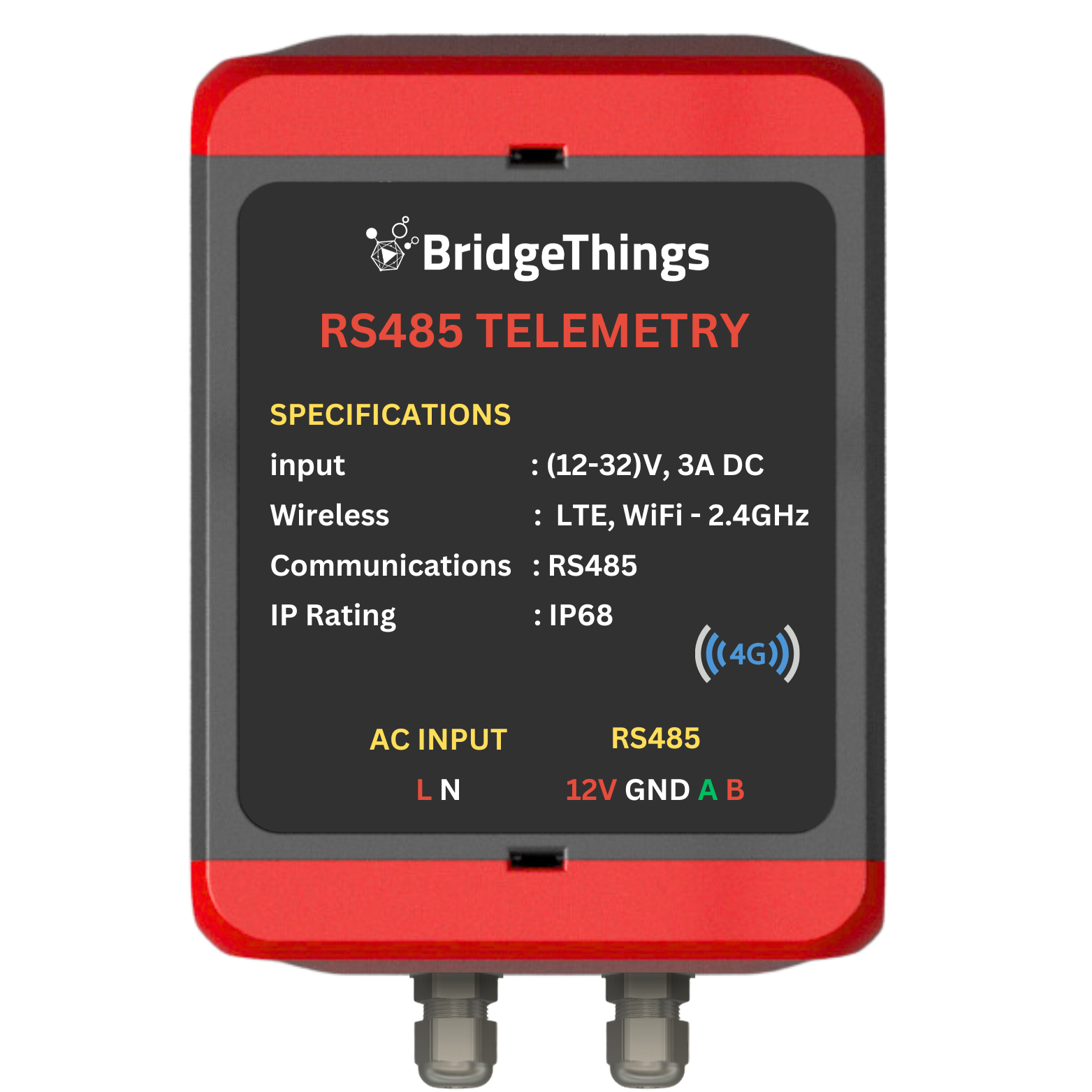 BridgeThings industrial RS485 4G telemetry device