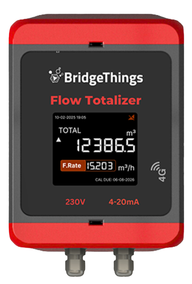 BridgeThings 4G flow totalizer